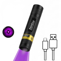 365nm UV Flashlight USB Rechargeable Mini Blacklight Pet Stain Detection