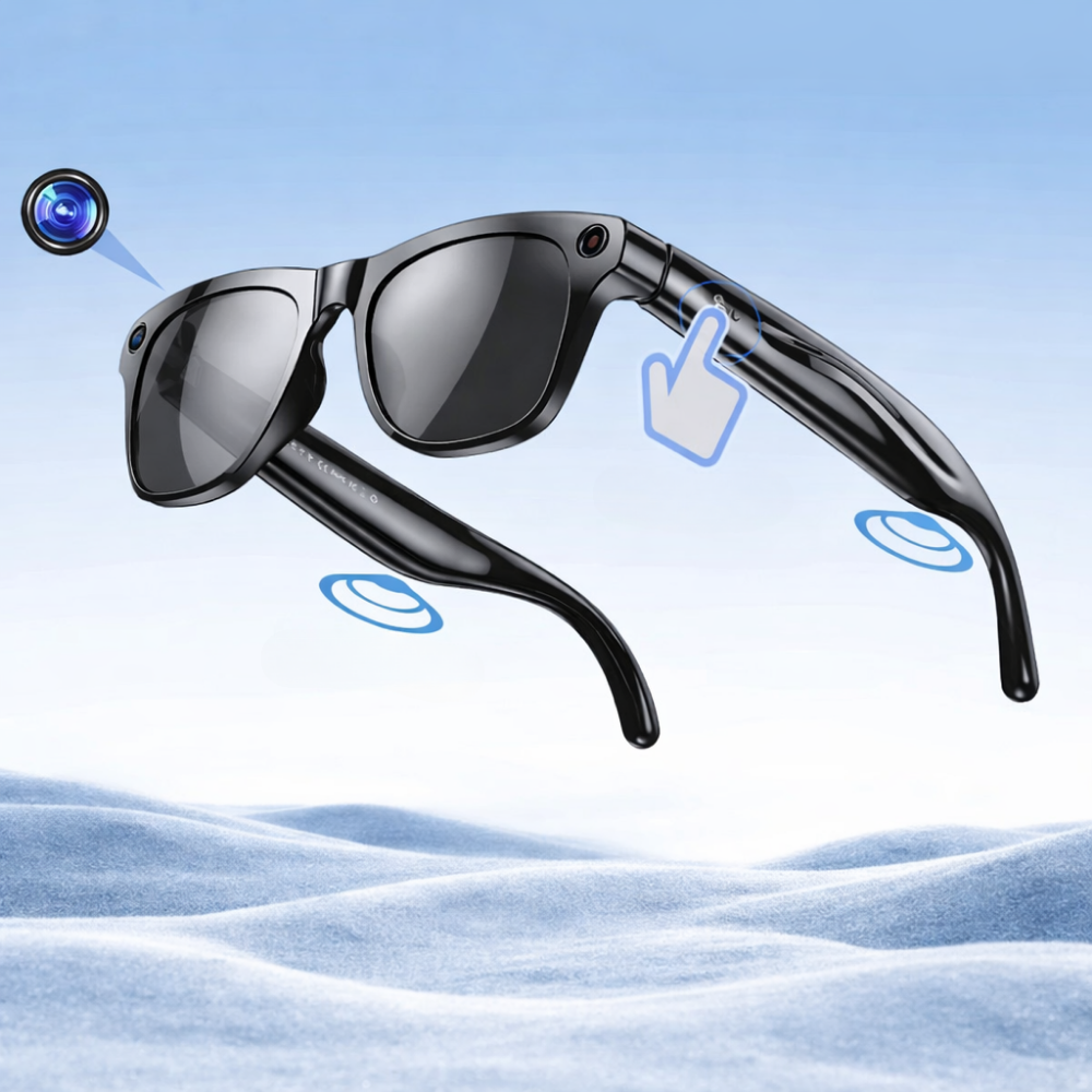 AI Smart Glasses Photochromic Camera Bluetooth Call Music Voice Assistant