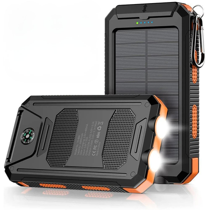 Solar Power Bank 20000mAh Portable Charger External Battery LED Light for Phones