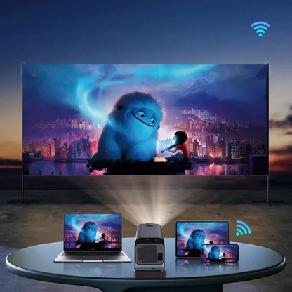 2025 4K Android 11 Projector 1080P 390ANSI Dual WiFi6 BT5.0 Portable Cinema