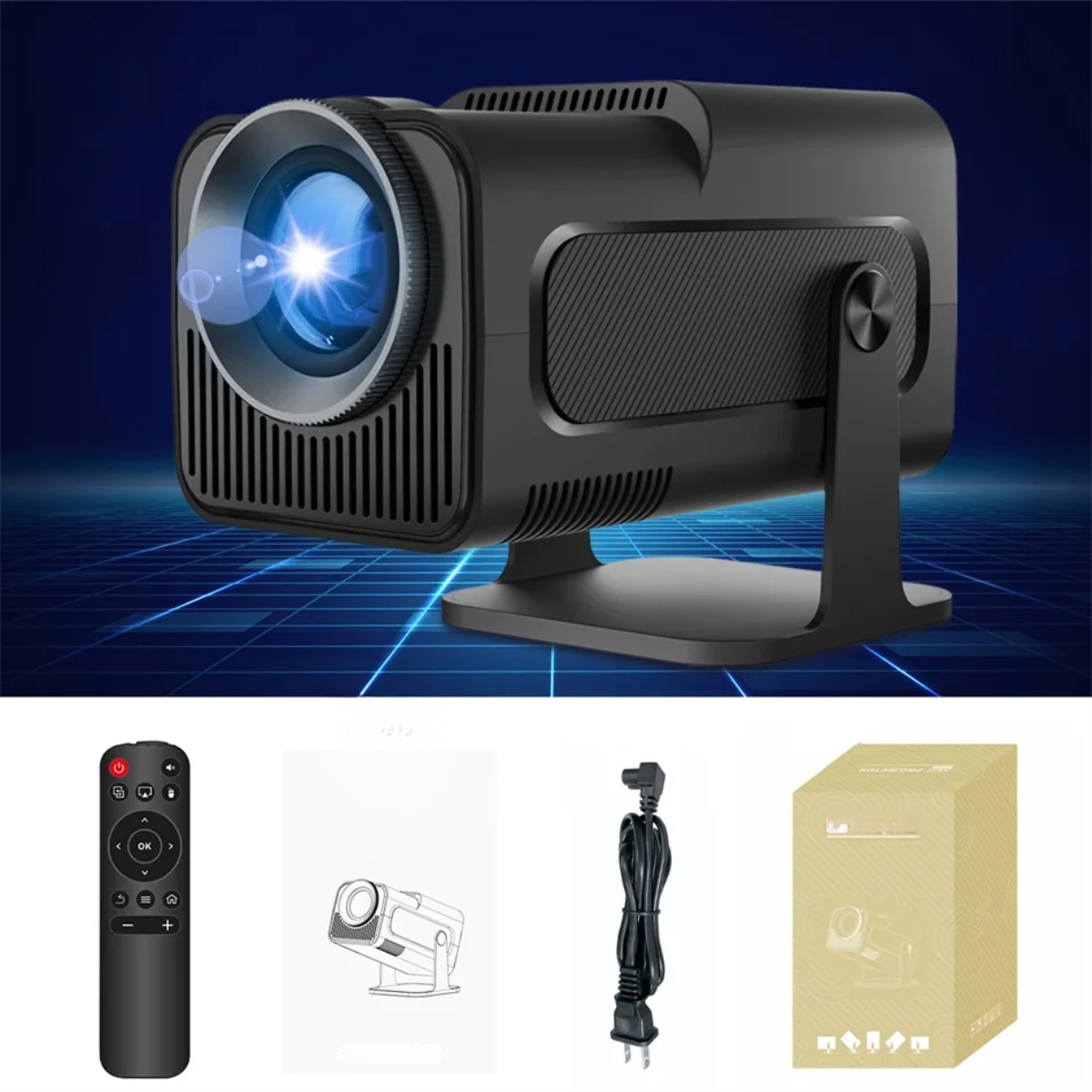2025 4K Android 11 Projector 1080P 390ANSI Dual WiFi6 BT5.0 Portable Cinema