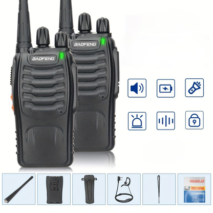 Long Range Walkie Talkies for Adults, Rechargeable 2-Way Radios with Earpieces