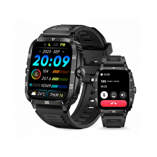 Montre connectée homme étanche 3 ATM avec cardiofréquencemètre, tensiomètre et plus de 100 modes sportifs