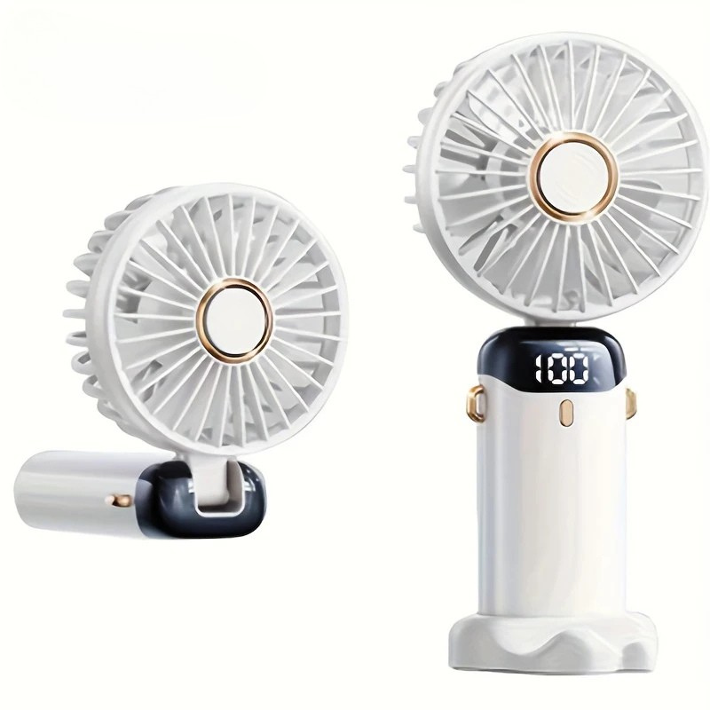 Compact Mini Fan | Small Desk Fan with 6-Speed Settings | USB Rechargeable for Ultimate Portability and Comfort