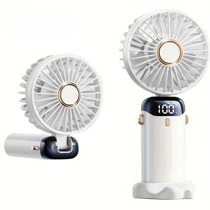 Compact Mini Fan | Small Desk Fan with 6-Speed Settings | USB Rechargeable for Ultimate Portability and Comfort