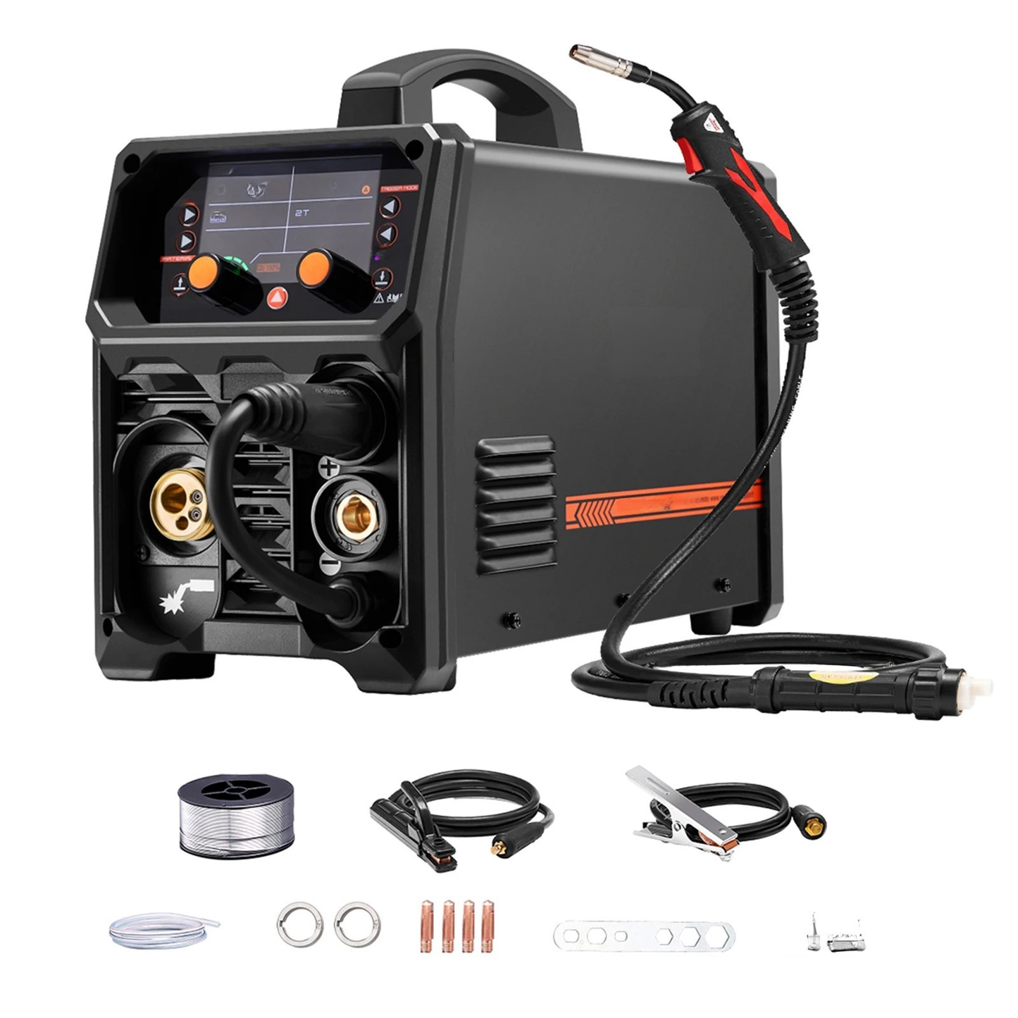 SucceBuy 5-in-1 MIG Welder 200Amp Multi-Process MIG TIG Stick Welding Machine LCD