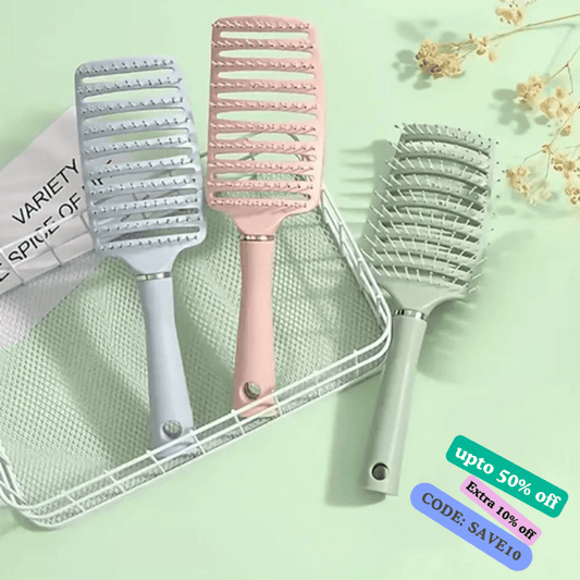 1 Peigne en nylon pour cheveux bouclés de femme – Outil de massage du cuir chevelu et de coiffure résistant à la chaleur et à l'humidité