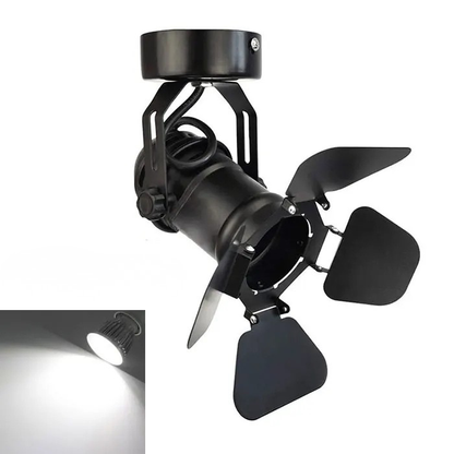 Industrial Vintage LED Ceiling Spotlight Barn Door Art Gallery Hallway Stage