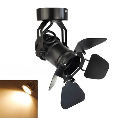 Industrial Vintage LED Ceiling Spotlight Barn Door Art Gallery Hallway Stage