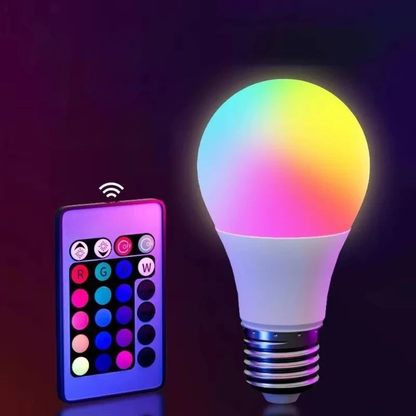 RGB LED Light Bulb E27 Remote Control Dimmable 16 Color Smart Lamp
