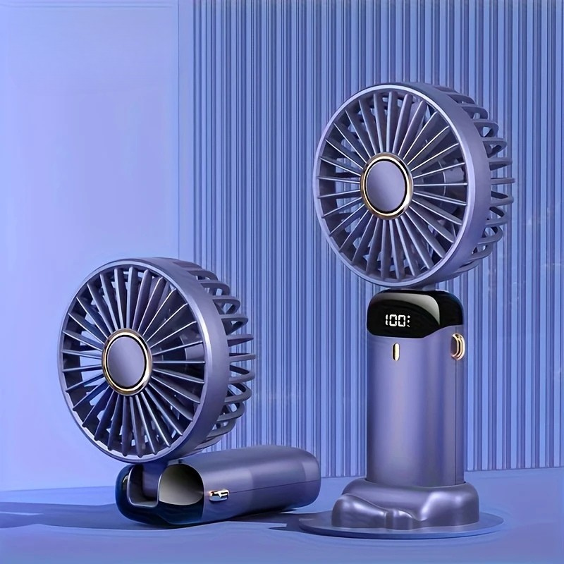 Compact Mini Fan | Small Desk Fan with 6-Speed Settings | USB Rechargeable for Ultimate Portability and Comfort