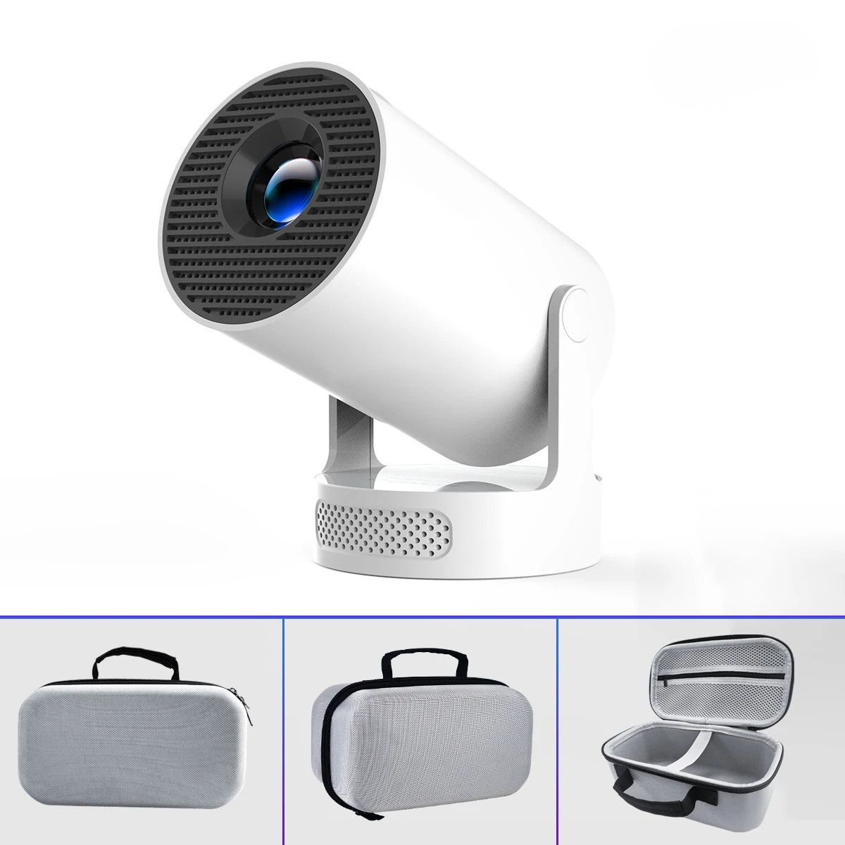Projecteur portable 8K HD avec WiFi6 BT5.0 Android pour cinéma maison et extérieur