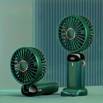 Compact Mini Fan | Small Desk Fan with 6-Speed Settings | USB Rechargeable for Ultimate Portability and Comfort
