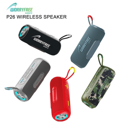 10W Wireless Portable Waterproof Bluetooth Speaker with RGB Lights- Assorted