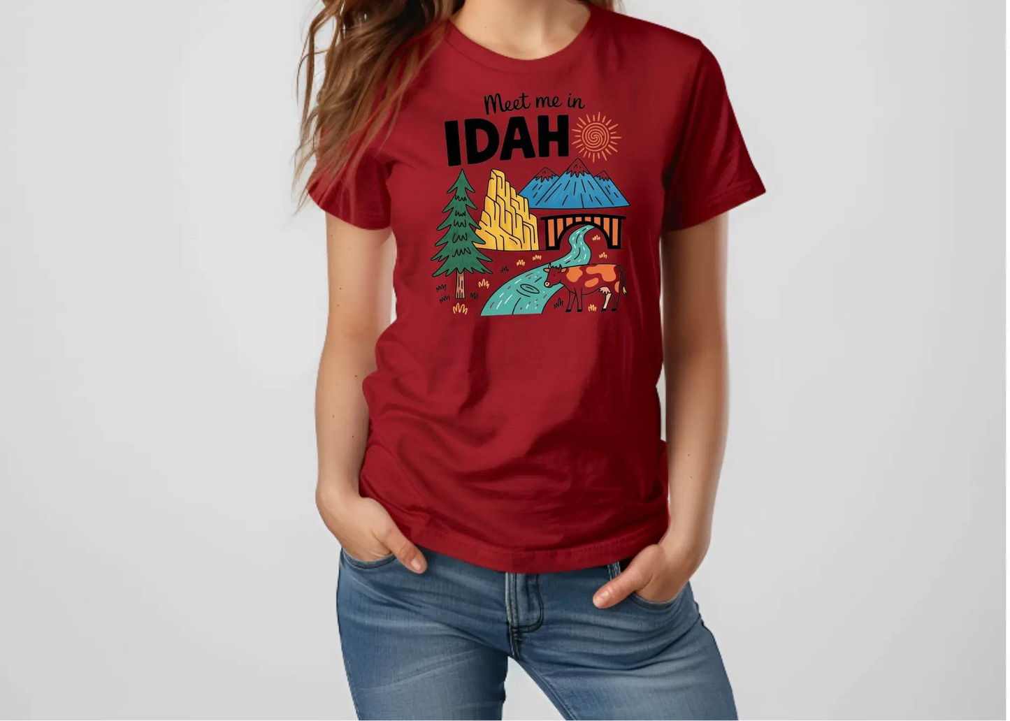 Meet Me in Idaho T-Shirt – Retro Adventure Graphic Tee