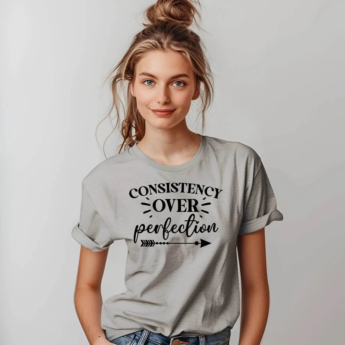 Consistency Over Perfection Motivational T-Shirt