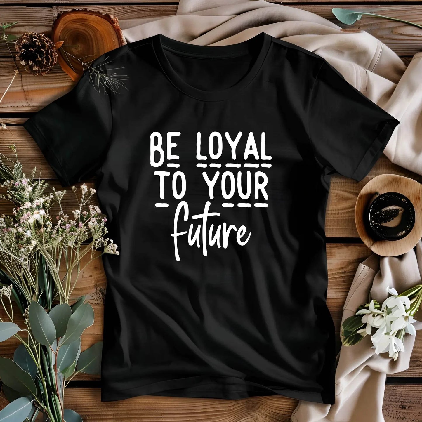 T-shirt « Be Loyal To Your Future » – T-shirt de motivation pour femmes