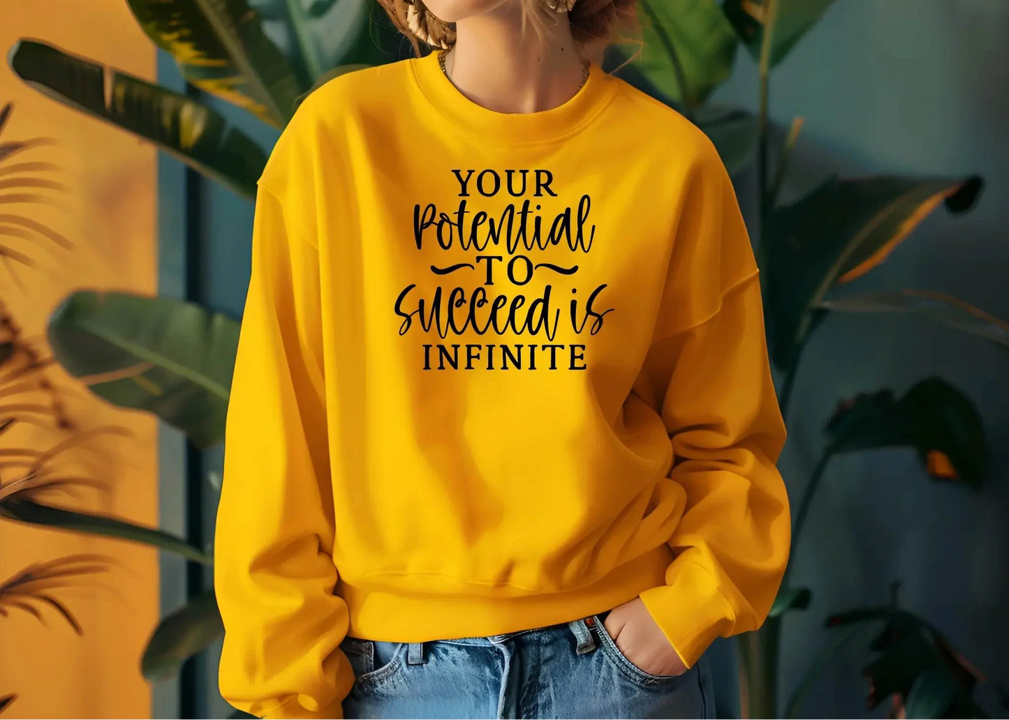Your Potential to Succeed Is Infinite Sweatshirt – Inspiring & Comfortable