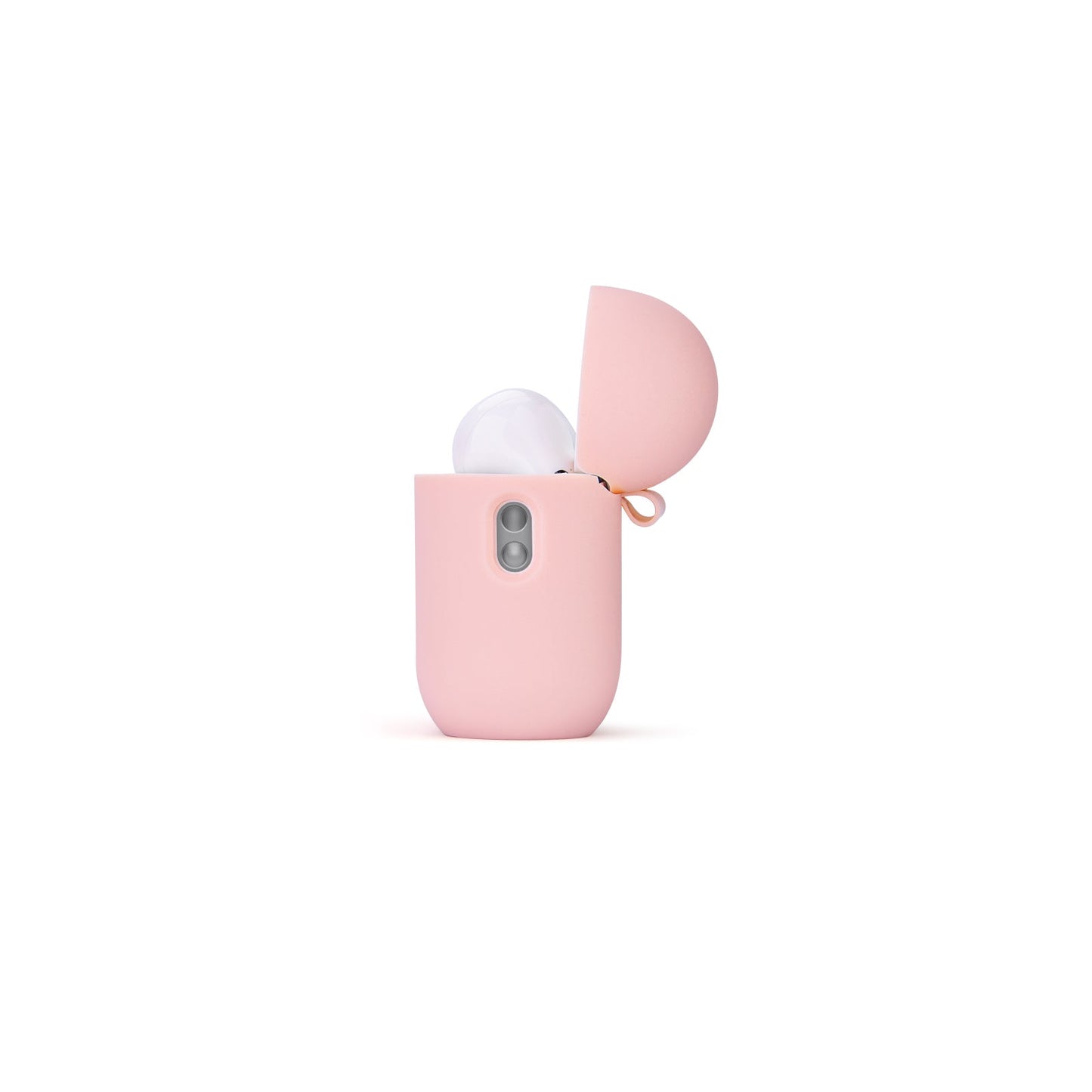 Silicone Case for AirPods Pro 2 with Bling Heart & Fur Pom Pom Keychain