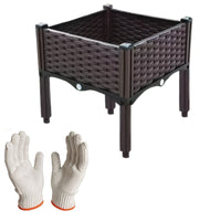 Jardinière surélevée avec drainage pour balcon extérieur, légumes et fleurs