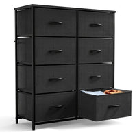 8 Drawer Dresser Storage Organizer Fabric Drawers Chest Bedroom Hallway Unit