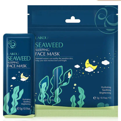LAIKOU Seaweed Sleep Mask 15 Pack Overnight Moisture