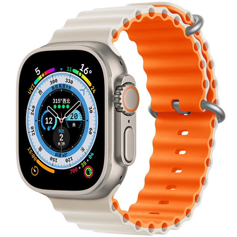 Bracelet en silicone pour Apple Watch 38/40/41mm et 42/44/45mm