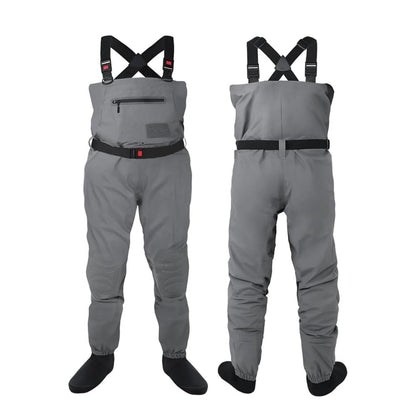 DikaSun Breathable Stocking Foot Waders for Fly Fishing (Lightweight Unisex Design for Men & Women)