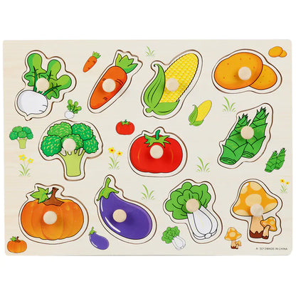 Montessori Pegged Wooden Puzzles