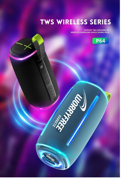 40W Wireless Portable Bluetooth Speaker with RGB Lights