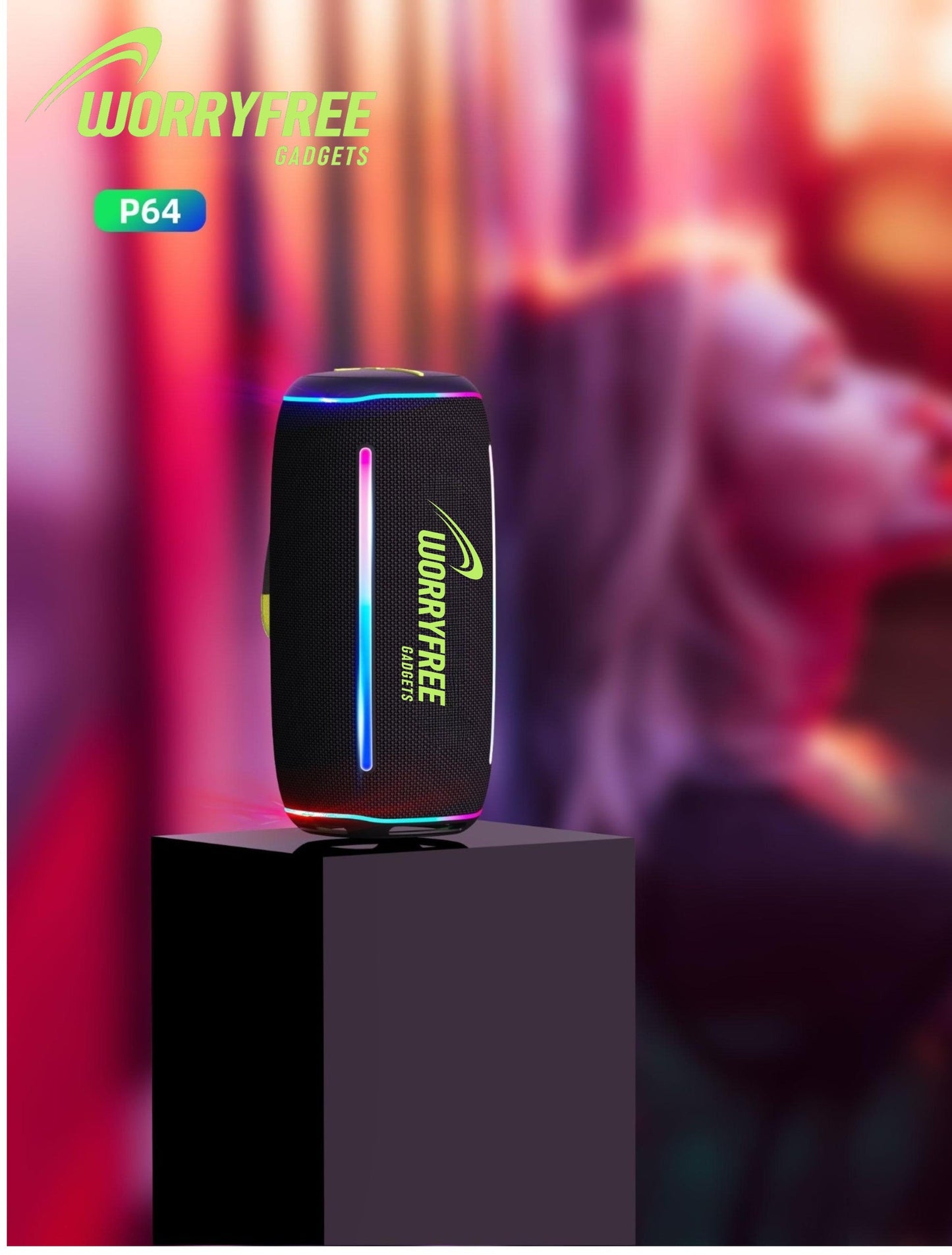 40W Wireless Portable Bluetooth Speaker with RGB Lights
