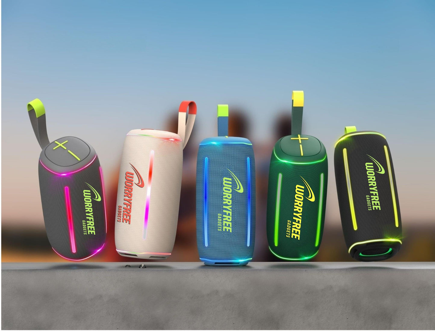 40W Wireless Portable Bluetooth Speaker with RGB Lights