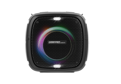 80W Portable Bluetooth Speaker with Two Microphones, Black