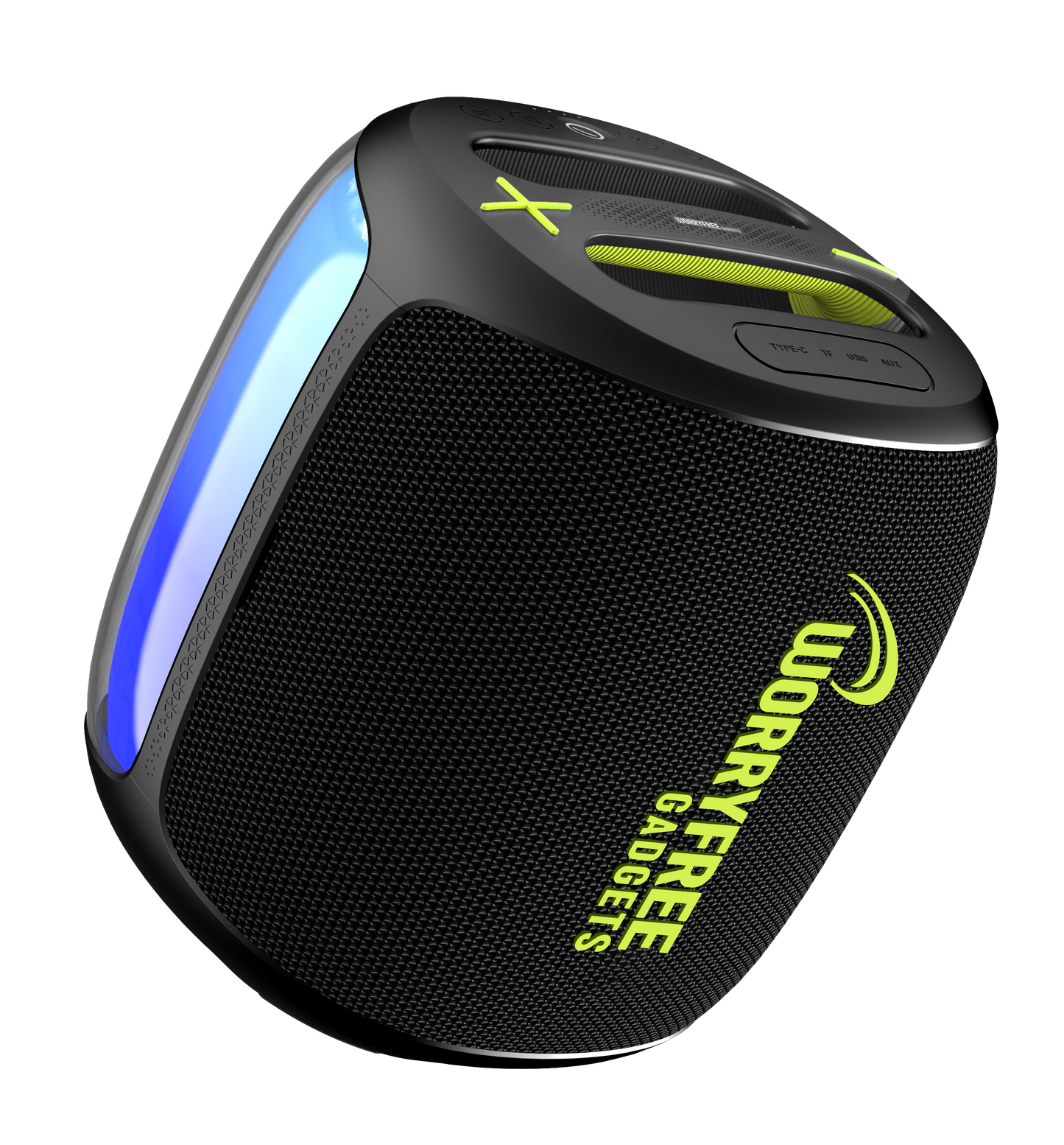 100W Portable Bluetooth Party Speaker with Two Microphones RGB Lights