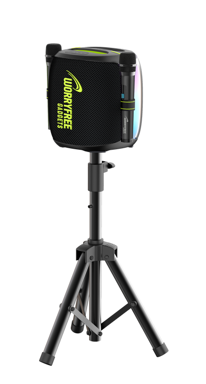 100W Portable Bluetooth Party Speaker with Two Microphones RGB Lights
