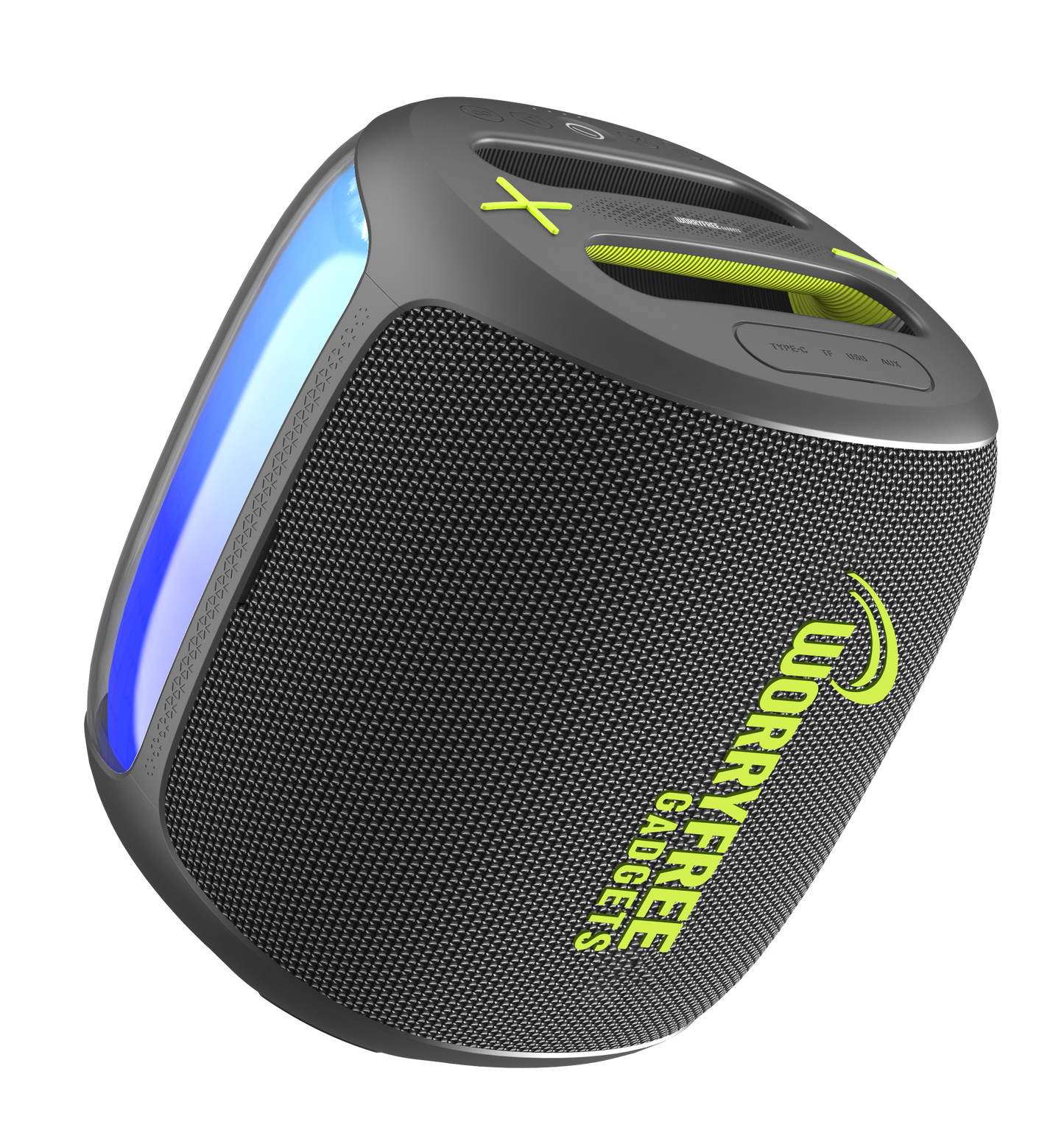 100W Portable Bluetooth Party Speaker with Two Microphones RGB Lights