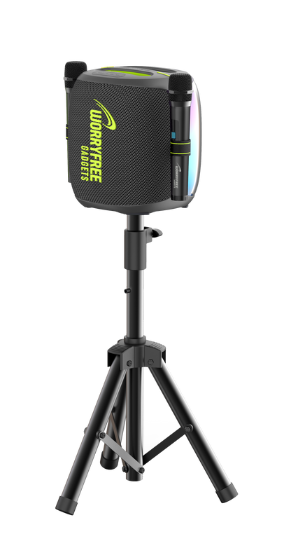 100W Portable Bluetooth Party Speaker with Two Microphones RGB Lights