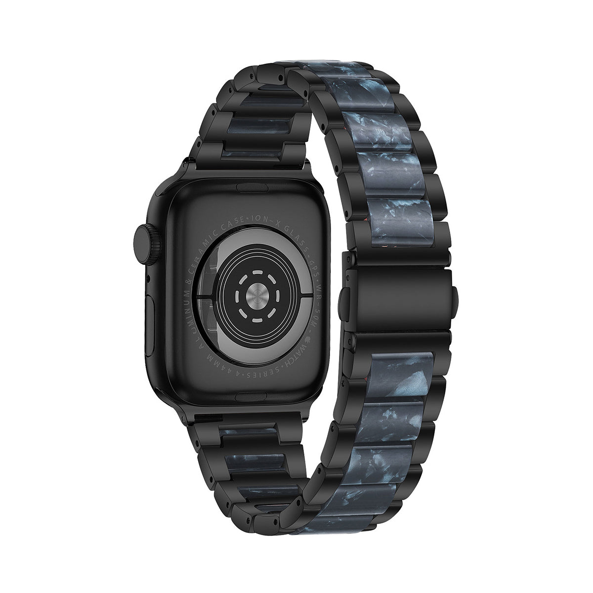 Metal & Resin Band for Apple Watch with Butterfly Buckle Claps
