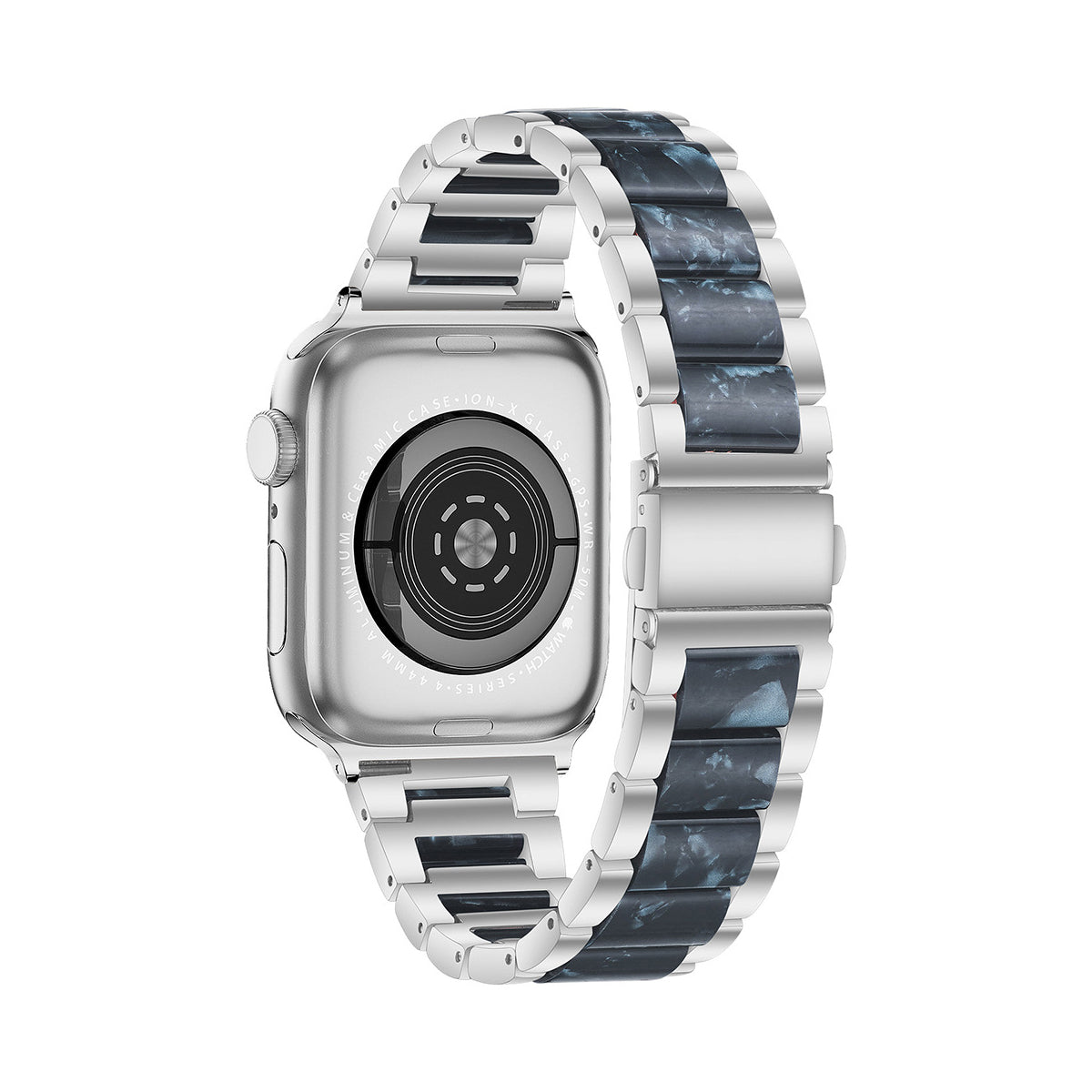 Metal & Resin Band for Apple Watch with Butterfly Buckle Claps