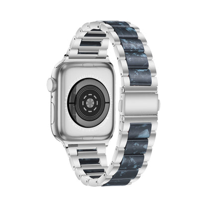 Metal & Resin Band for Apple Watch with Butterfly Buckle Claps