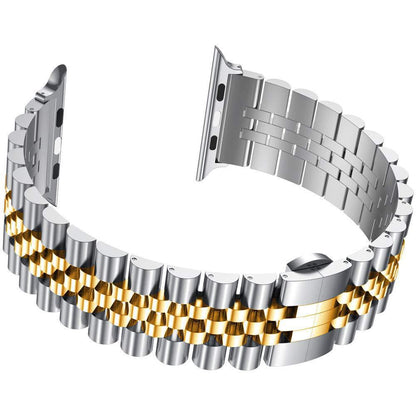Classic Stainless Steel  5 Metal Beads Band for Apple Watch-Assorted