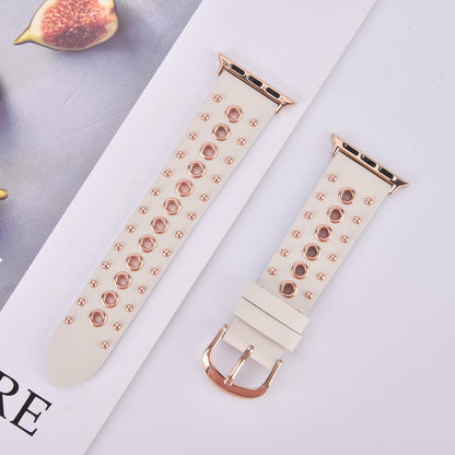 Leather Band for Apple Watch Unique Design with Breathable Holes