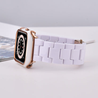 Bracelet en résine avec étui pare-chocs pour Apple Watch 40mm et 44mm