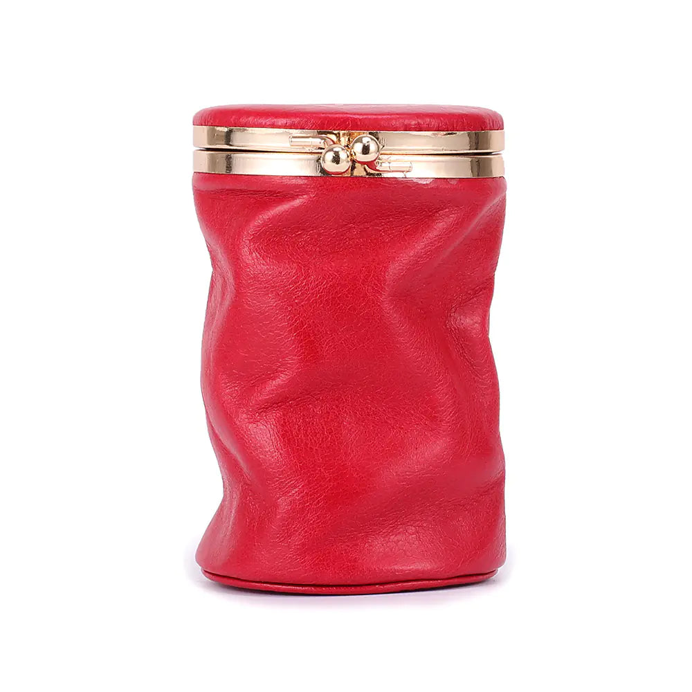 Trousse de Toilette Rétro Mignonne en Cuir Véritable