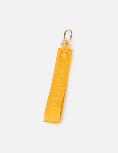 Llavero grande con logo amarillo
