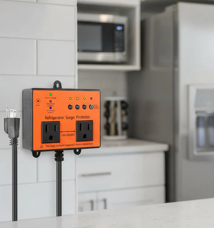 Refrigerator Surge Protector, 3-Outlet 120V