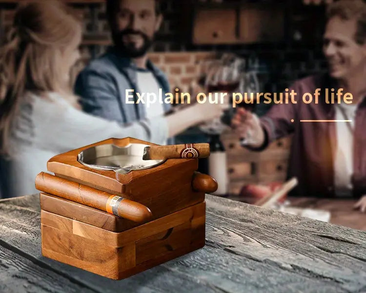 Wooden Cigar Ashtray Coaster