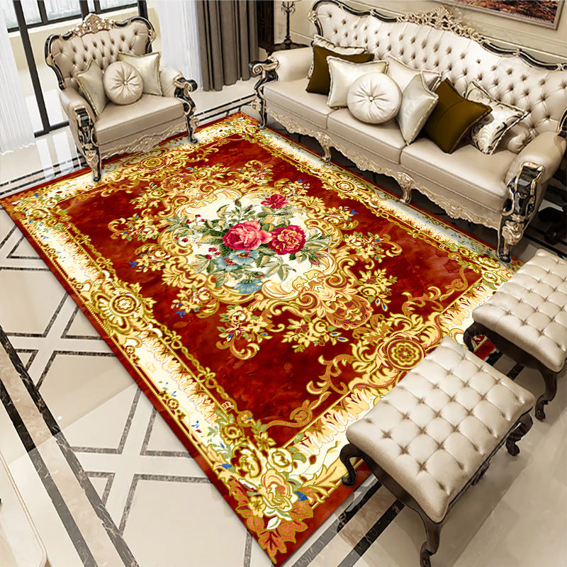 Tapis de canapé de table basse de salon de chambre à coucher de style européen