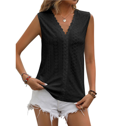 Women's Lace V-Neck Hollow Vest