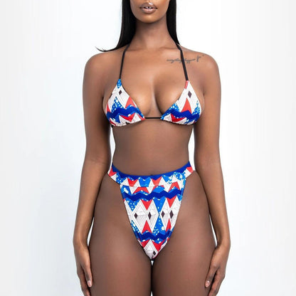 Split swimsuit bikini